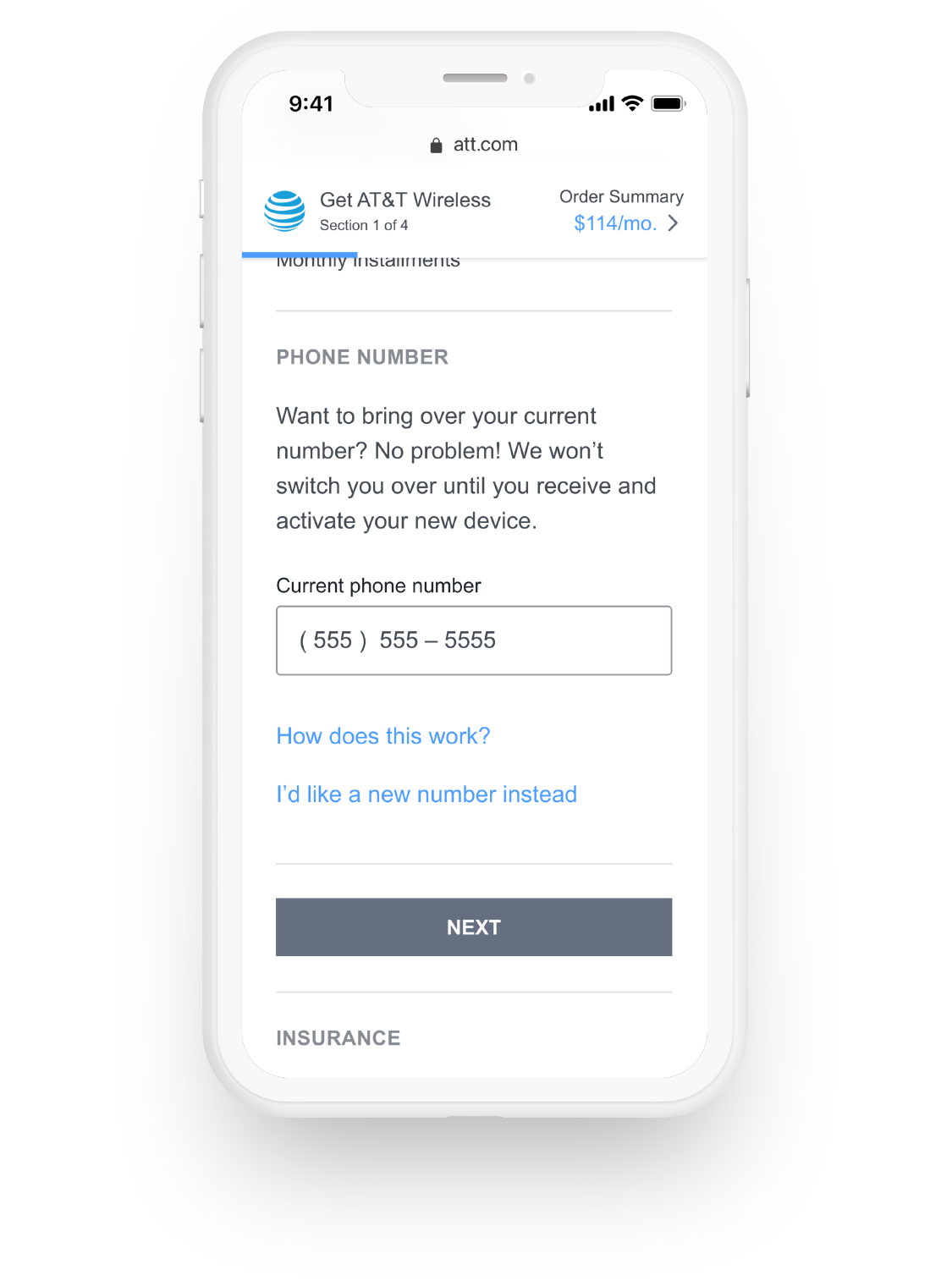 AT&T Mix & Match — buy flow line builder