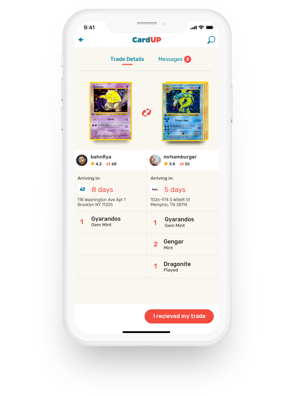 CardUp — explore feed