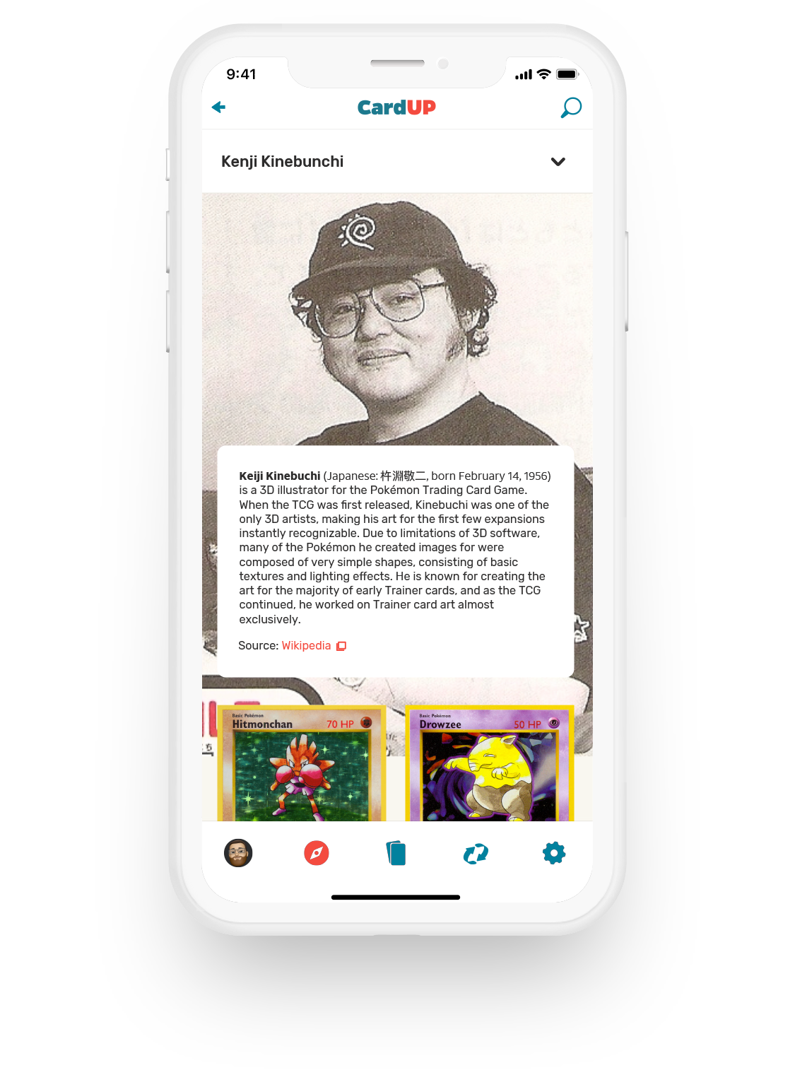 CardUp — profile and settings